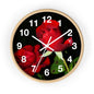 Elegant Floral Wall Clock - Romantic Home Decor, Gift for Her, Bedroom Accent, Anniversary Decoration, Nature Lover's Gift