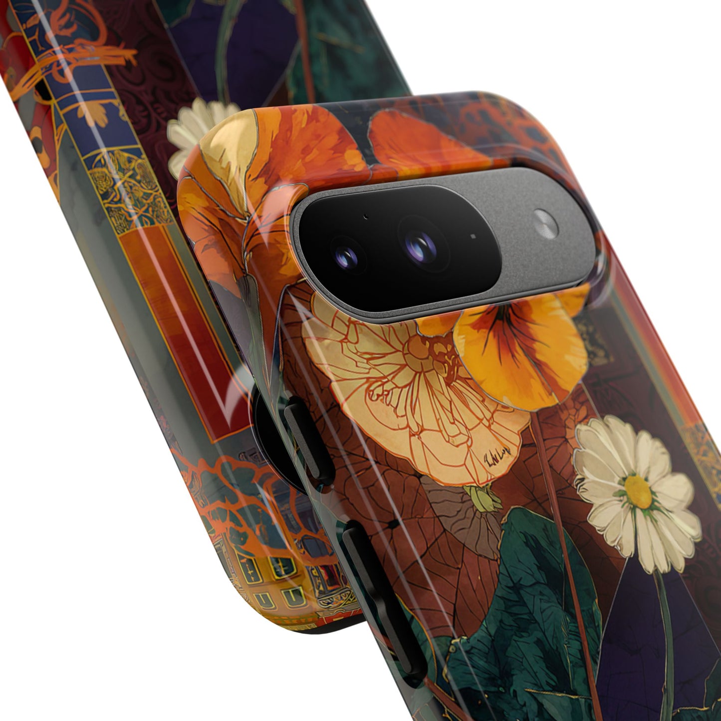 Floral Pansy Tough Phone Case — Vintage Botanical Protection