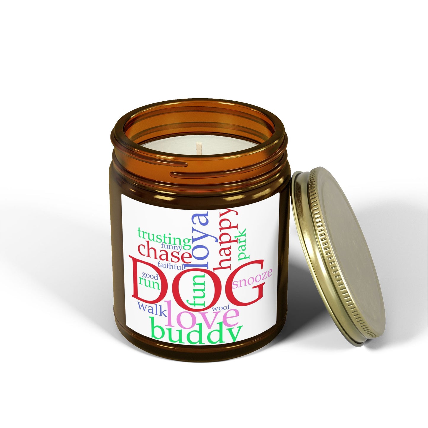 Dog Word Cloud Scented Candle — (4oz & 9oz)