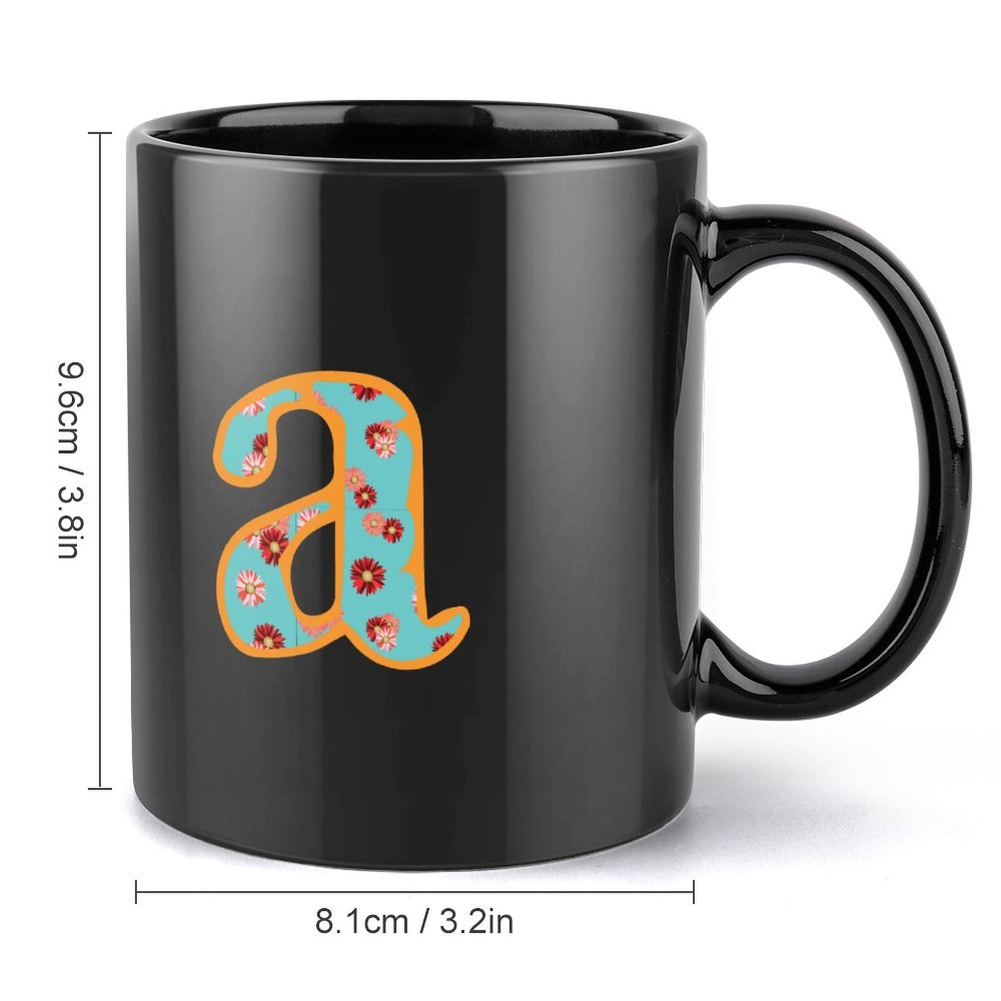 Personalized Photo Coffee Mugs with Identical Patterns - Letter A
