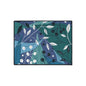 Botanical Blue Heavy-Duty Floor Mat — Durable Floral Entrance Rug