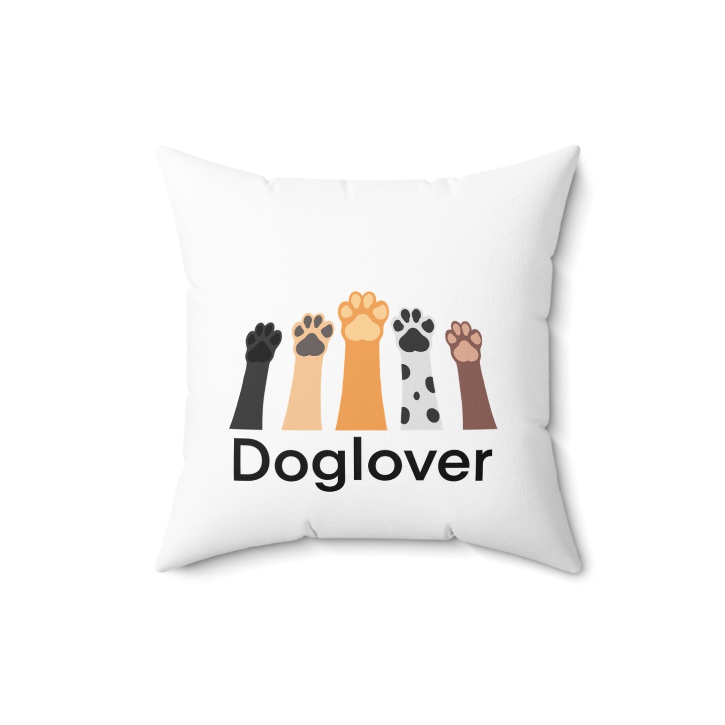 Doglover Paw Print Decorative Pillow — Cute Dog Rescue Gift