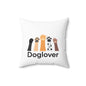 Doglover Paw Print Decorative Pillow — Cute Dog Rescue Gift