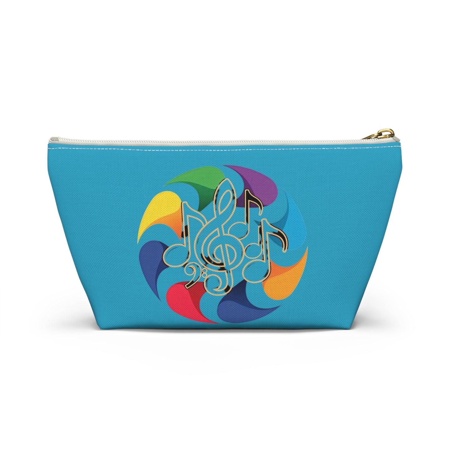 Music Notes Accessory Pouch — Colorful Treble Clef Cosmetic Bag