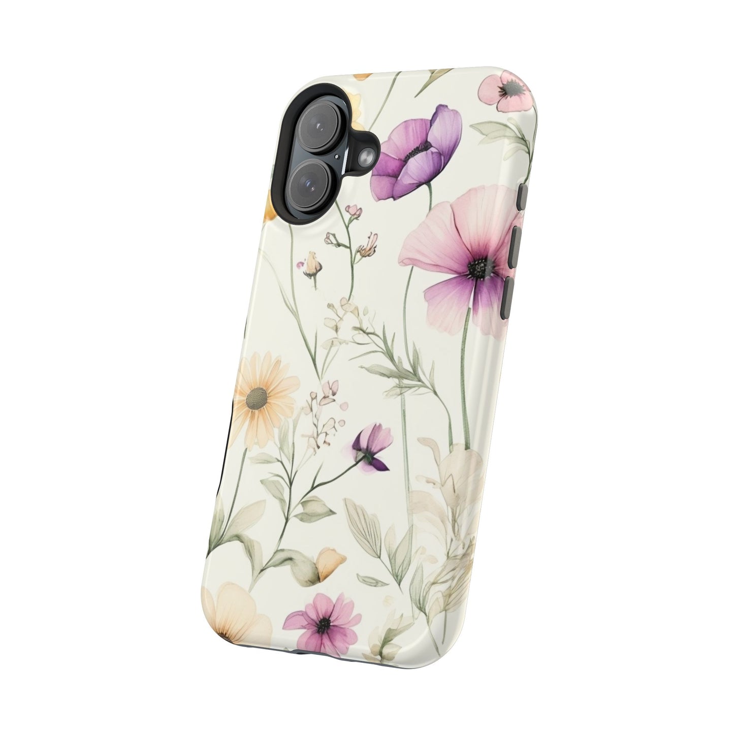 Floral Watercolor Magnetic Impact-Resistant Phone Case