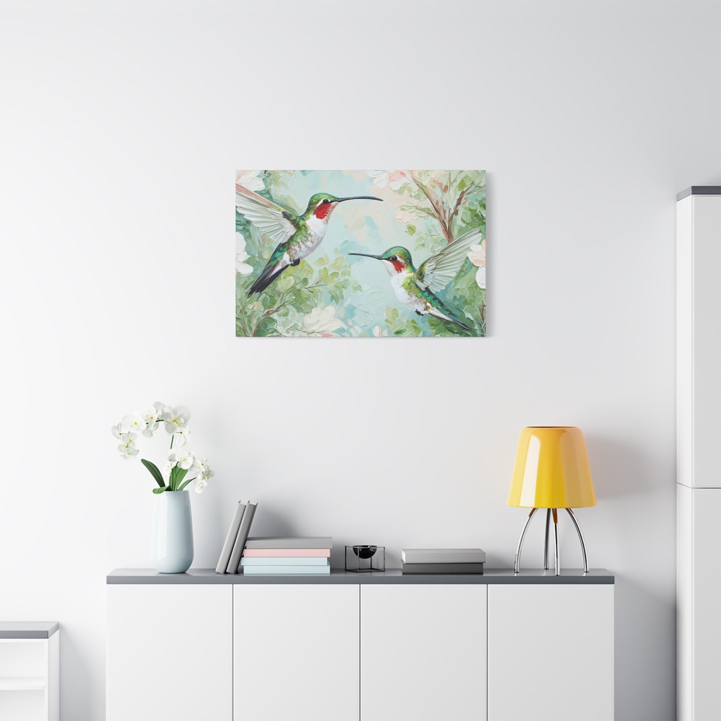 Hummingbird Canvas Wall Art — Stretched Matte Nature Print