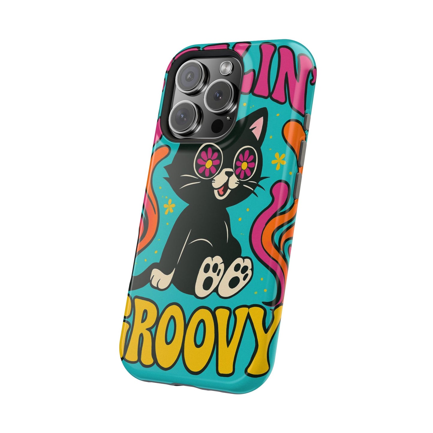 Groovy Cat Magnetic Impact-Resistant Phone Case