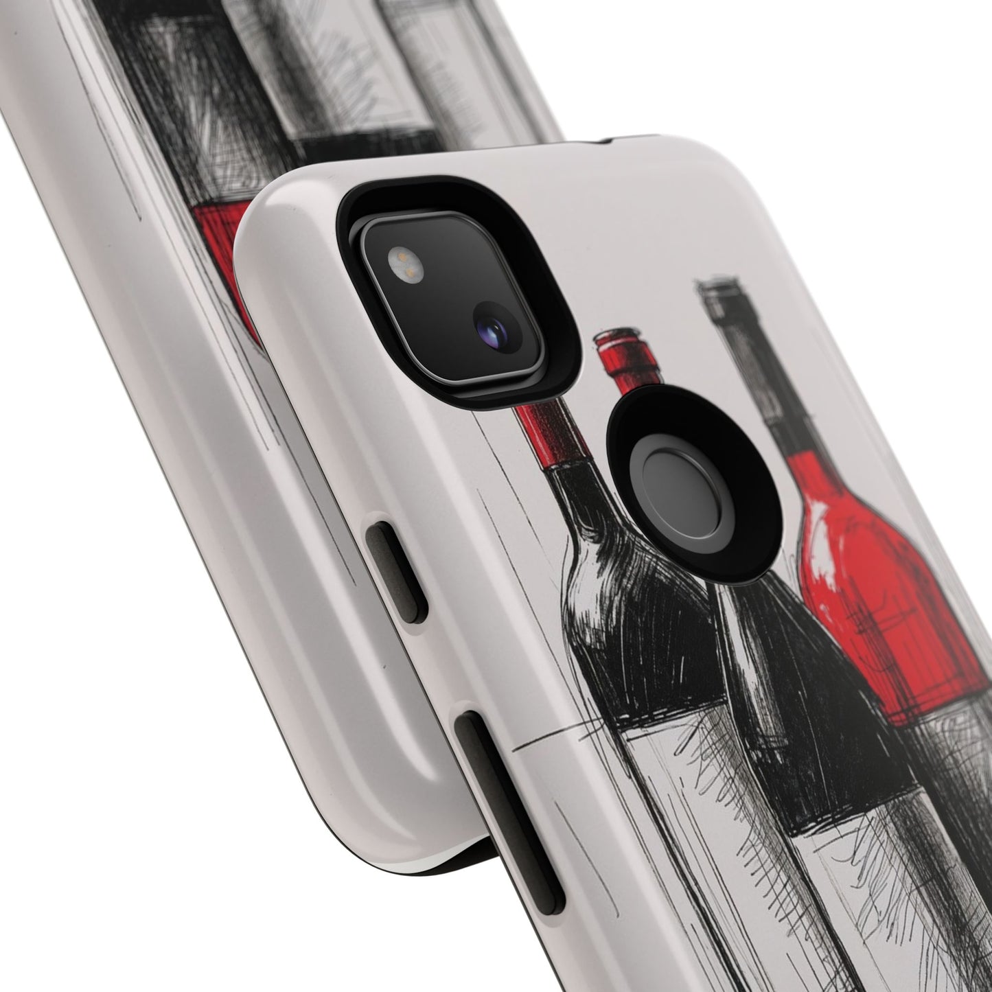 Wine Lover's Phone Case, Tough Phone Cover, Artistic Wine Design, Gift for Wine Enthusiasts, Customizable Case, Unique Wine Art