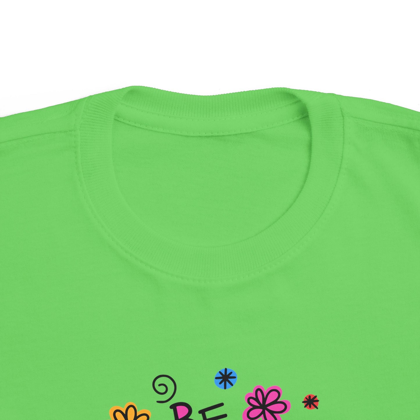 Whimsical Toddler Tee - 'Be Kind' Design, Cute Kids' Shirt, Floral Graphic Tee, Toddler Gift, Inspirational Apparel