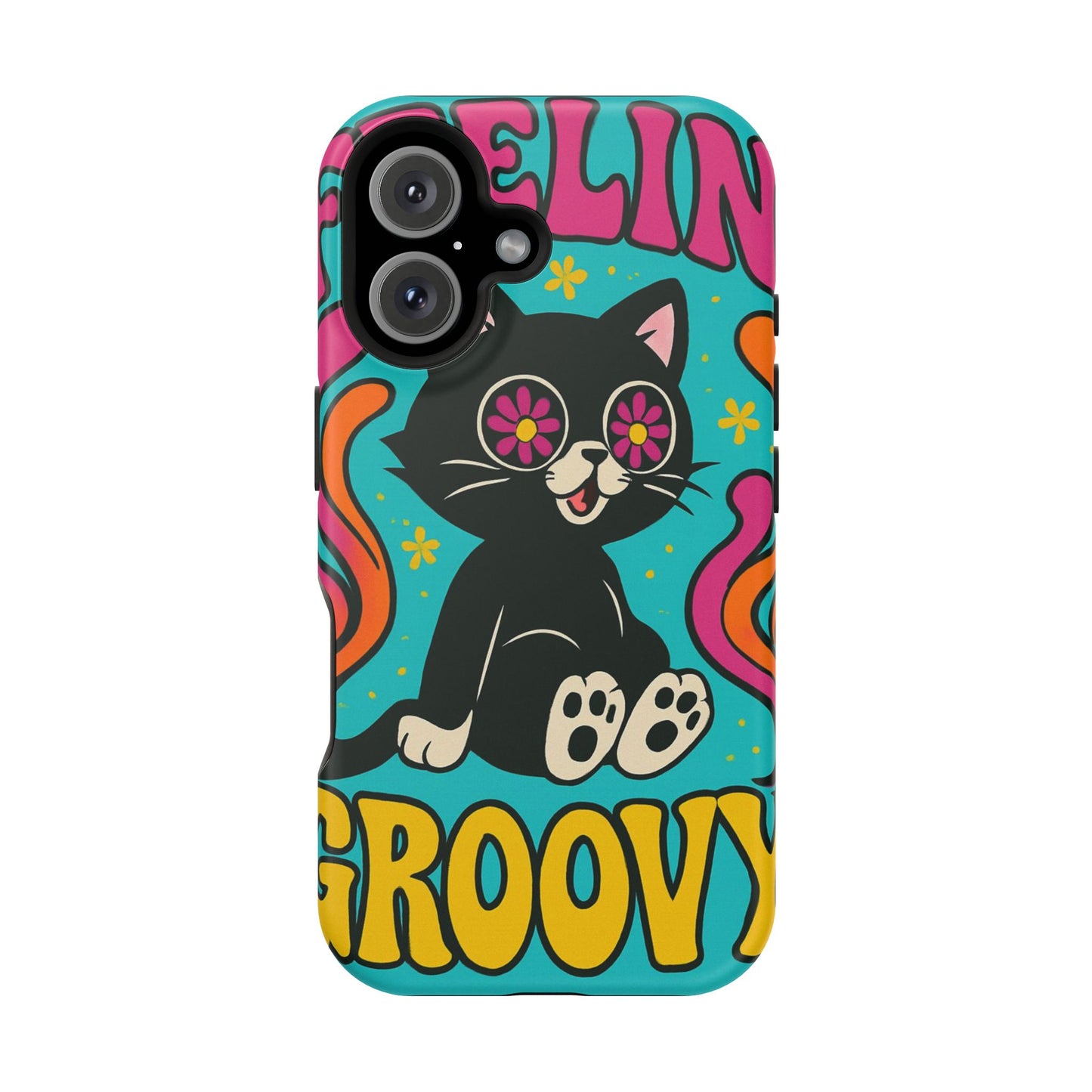 Groovy Cat Magnetic Impact-Resistant Phone Case