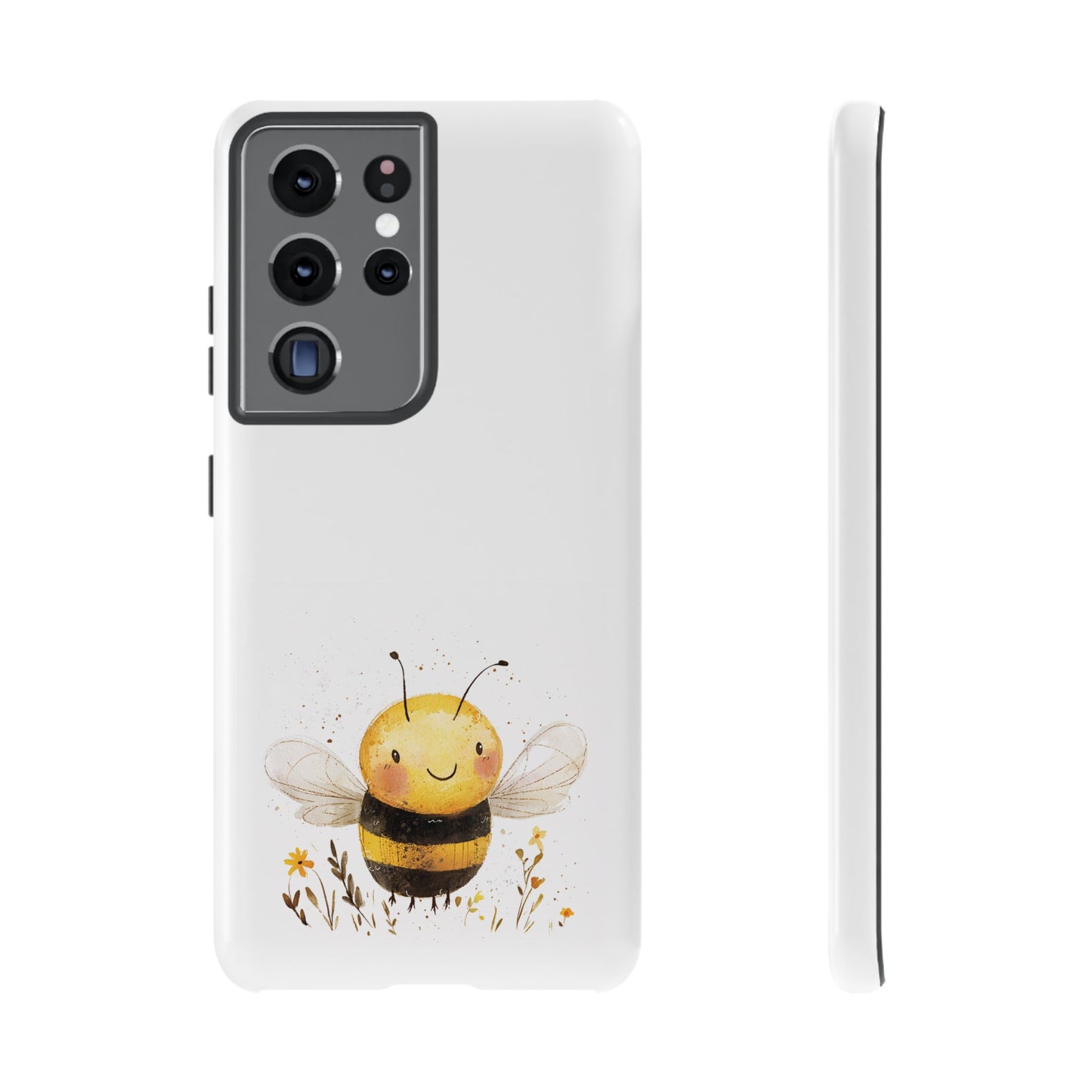 Bee Phone Case, Cute Bee Design, Tough Phone Cover, Gift for Nature Lovers, Floral Bee Mobile Case, Bee-themed Accessory