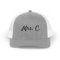 Mrs. C. Snapback Trucker Cap for Newlyweds, Wedding Gift, Bride Hat, Personalized Cap, Casual Style Accessories