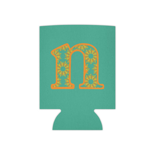 Vibrant Initial Can Cooler, Personalized Party Favor, Summer BBQ Accessory, Custom Drink Sleeve, Gift for Him/Her