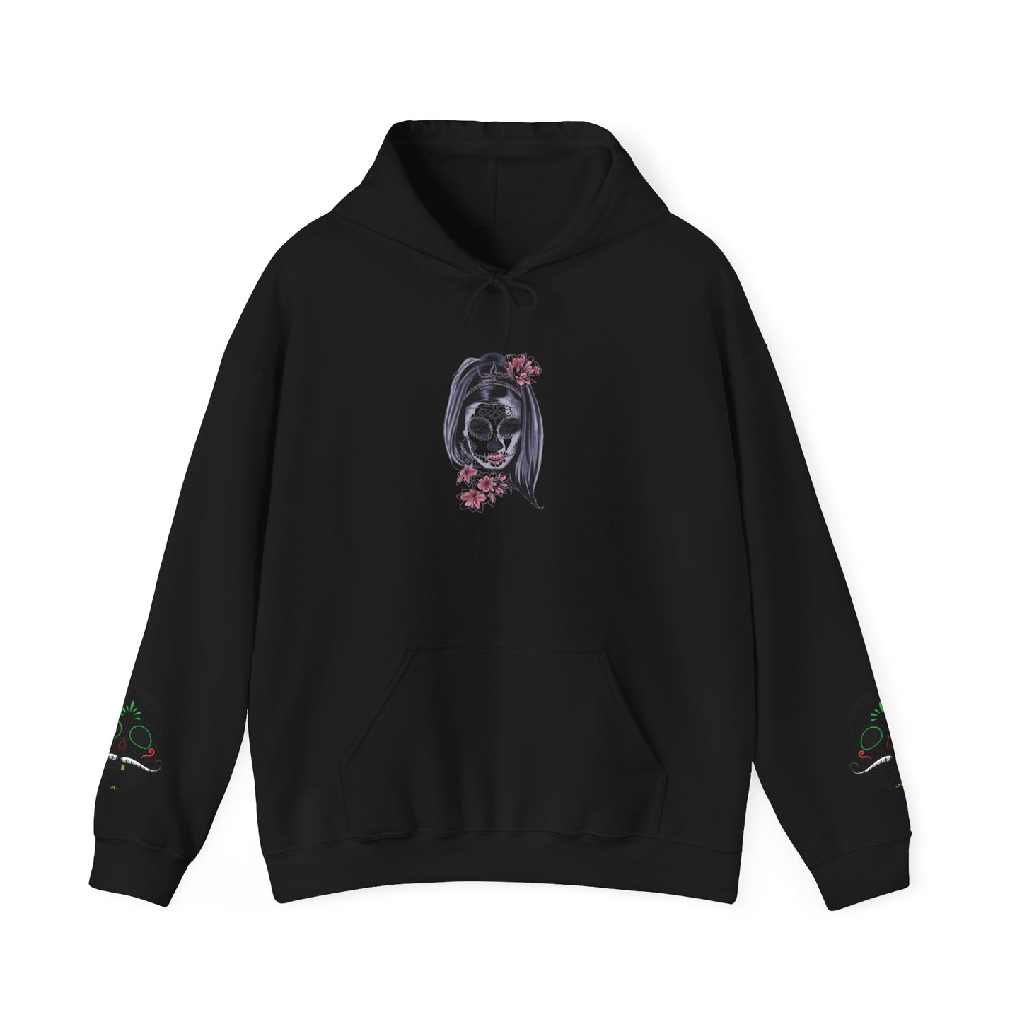 Day of the Dead Hoodie | Unisex Heavy Blend Sweatshirt, Skull Art, Mexican Holiday Apparel, Halloween Costume, Festival Gear