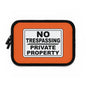 Bold Statement Laptop Sleeve - No Trespassing Design