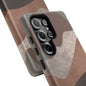 Abstract Earthtone Phone Case — Brown Layered Rugged Tough Case
