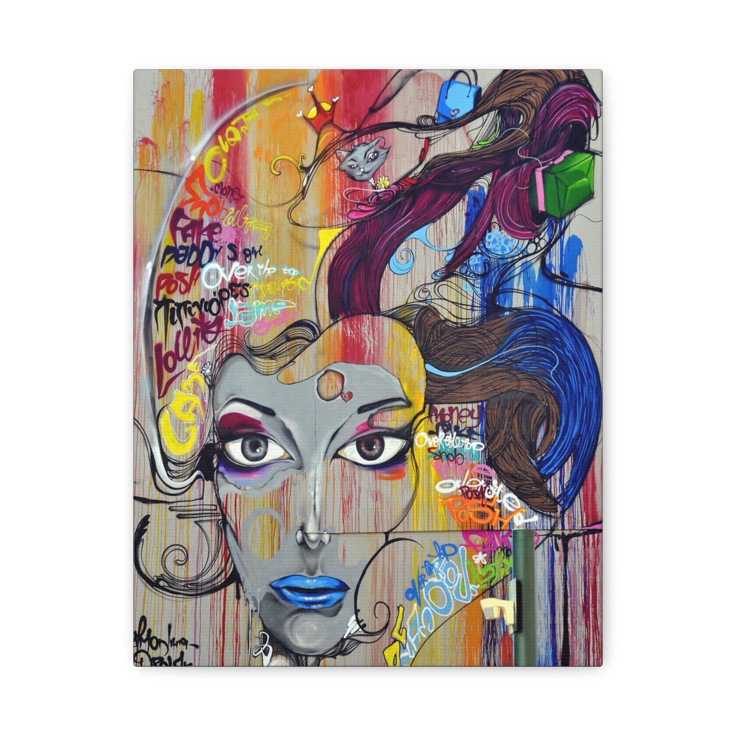 Colorful Graffiti Portrait Canvas