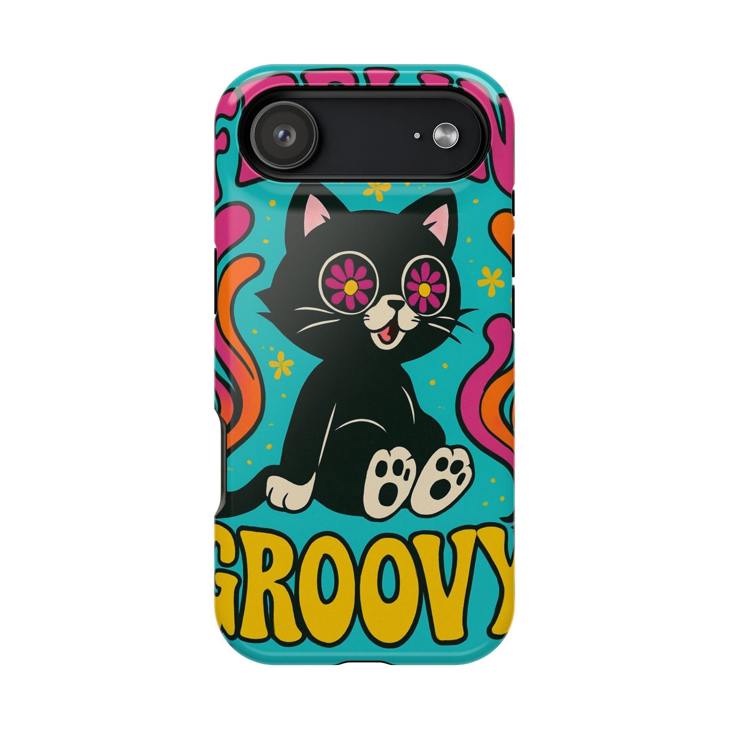 Groovy Cat Magnetic Impact-Resistant Phone Case