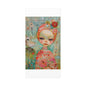 Whimsical Girl & Bird Matte Canvas Wall Art — Stretched Decorative Painting