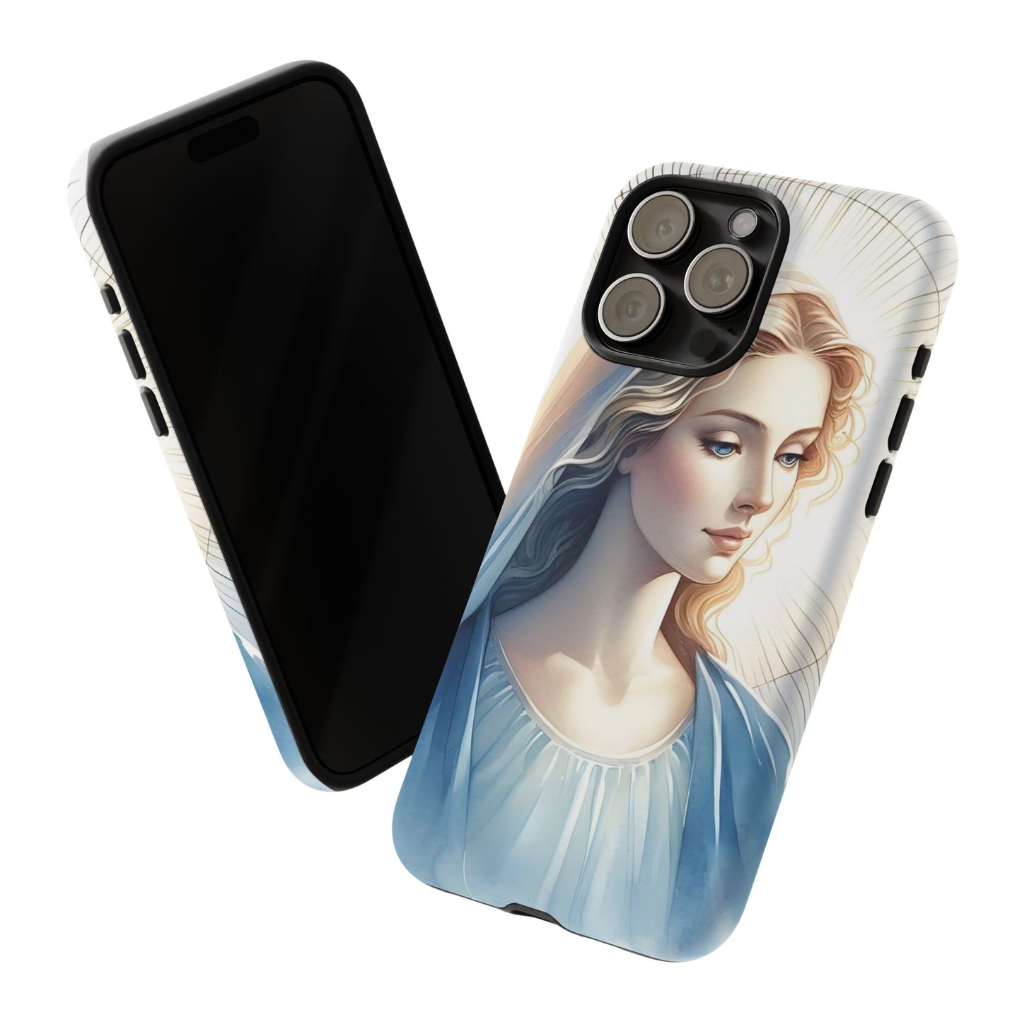 Beautiful Mary Phone Case, Tough Phone Case, Inspirational Tech Accessory, Gift for Her, Religious Phone Cover