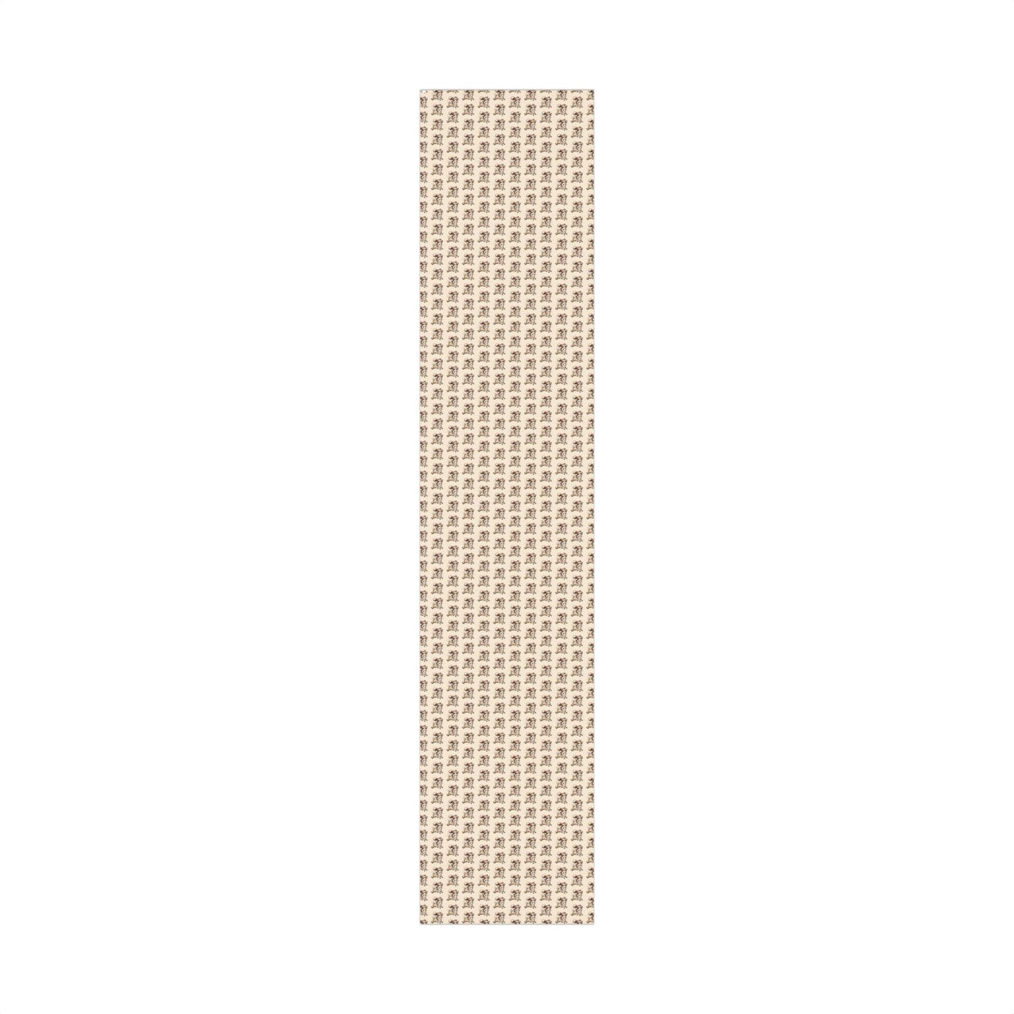 Gift Wrap Paper — Cute Retro Teddy Bear Pattern (Neutral Beige)