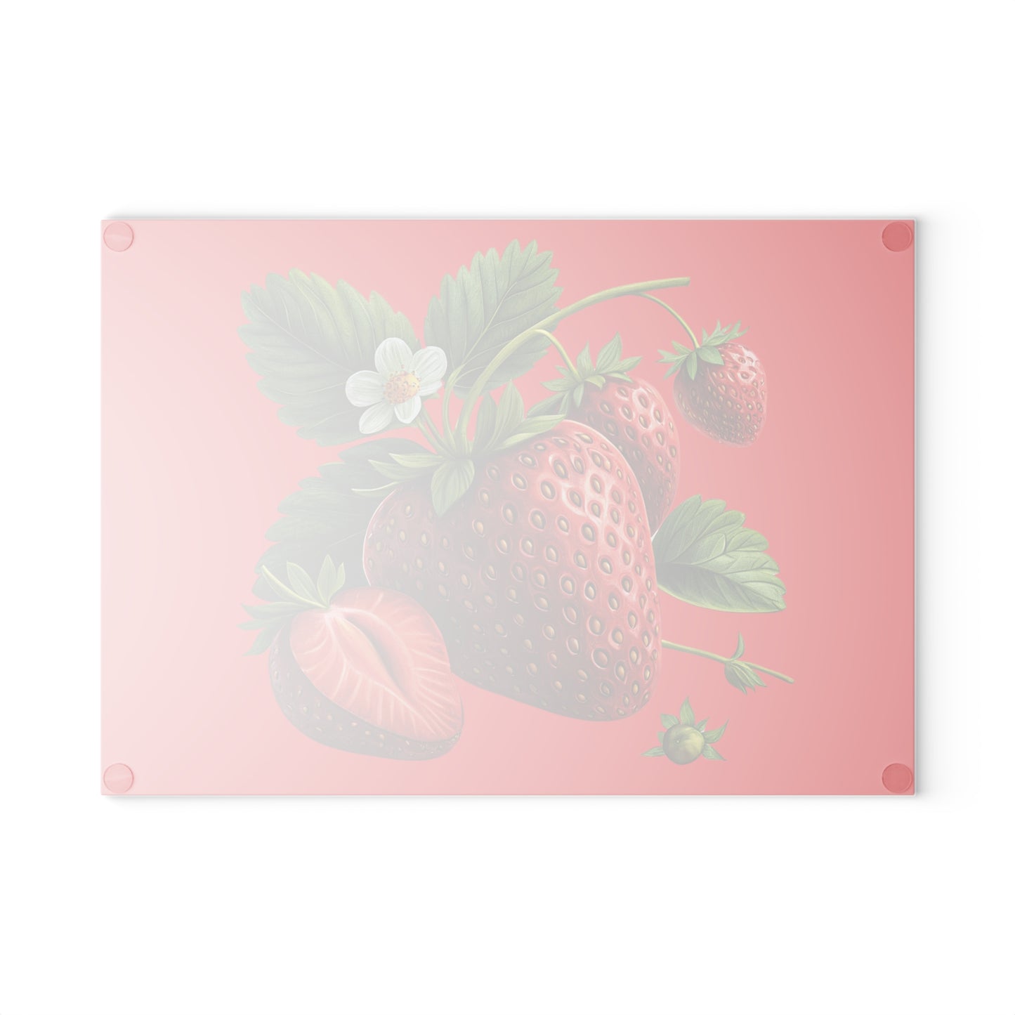 Vibrant Strawberry Glass Cutting Board
