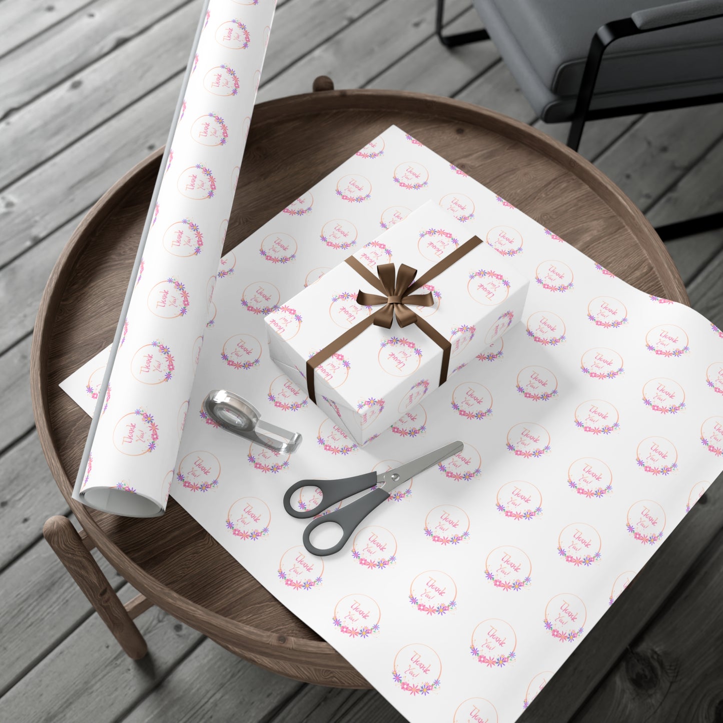 Charming Gift Wrap Papers for Any Occasion | Floral Print, Thank You Design, Holiday Wrapping, Birthday Gifts, Eco-Friendly Paper