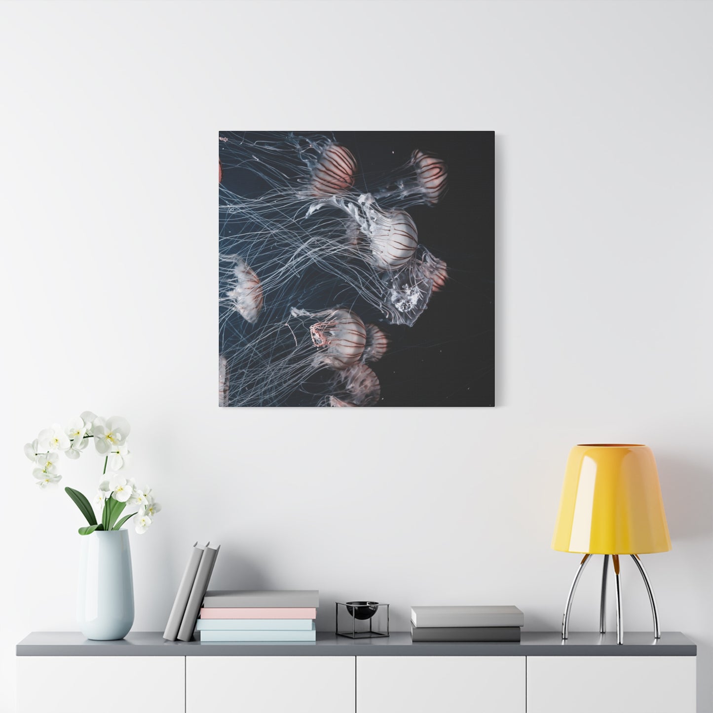 Jellyfish Swarm Matte Stretched Canvas