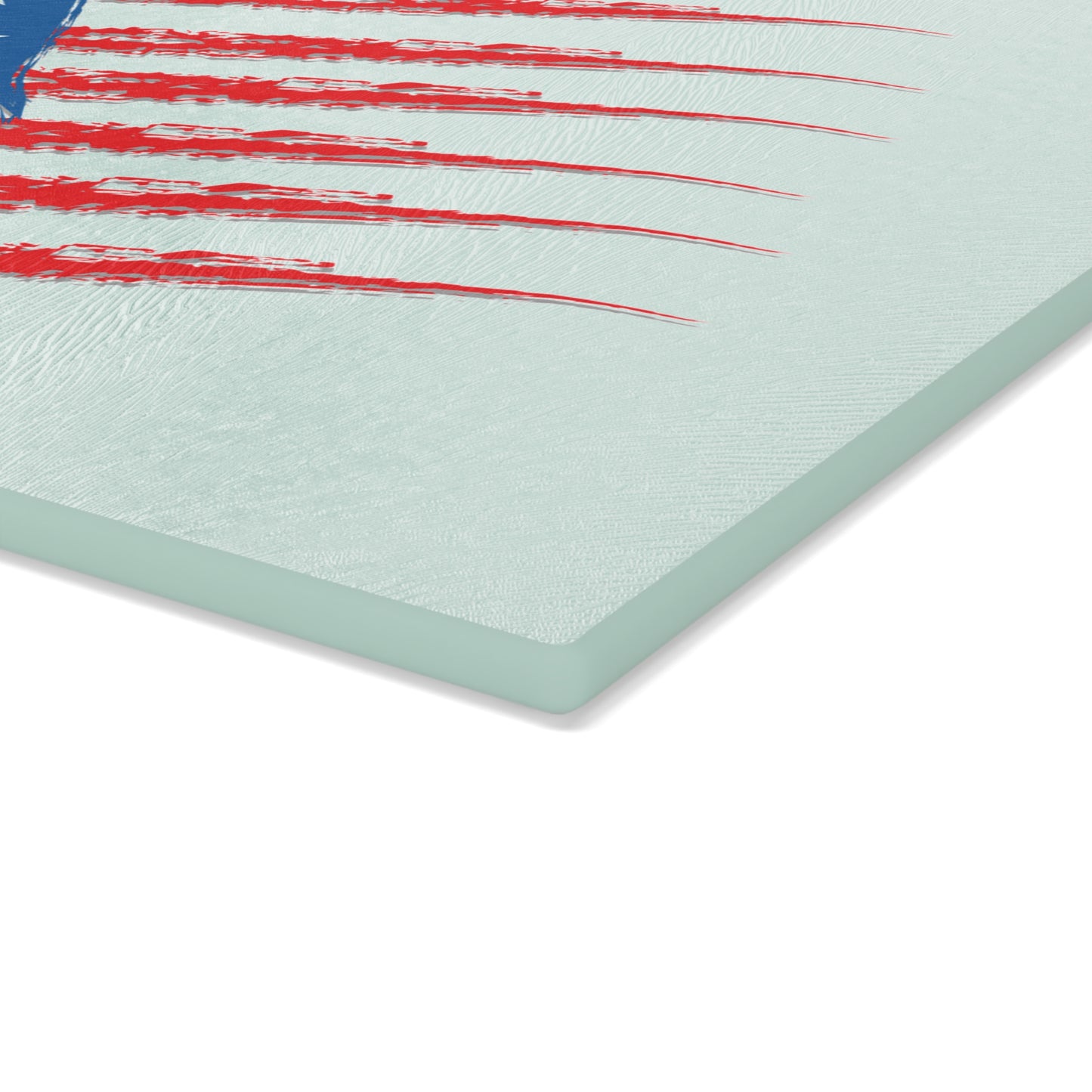 Patriotic Glass Cutting Board with American Flag Design