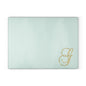 Monogram Glass Cutting Board – Elegant Mint or Clear Kitchen Chopping Board with Gold Script "G"