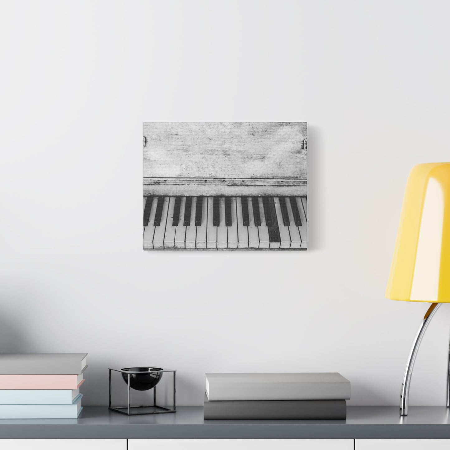 Vintage Piano Keys Matte Canvas Print