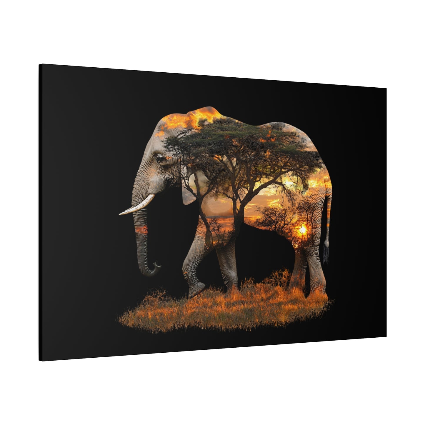 Elephant Tree Matte Canvas Art