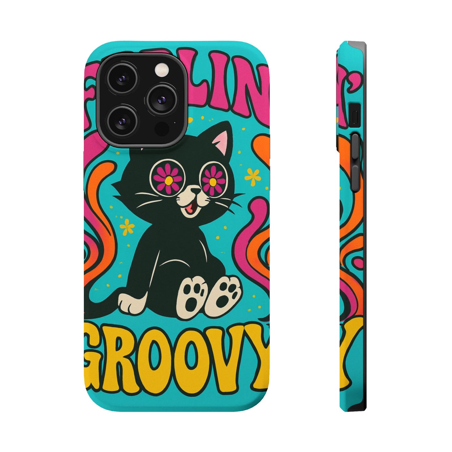 Groovy Cat Magnetic Impact-Resistant Phone Case