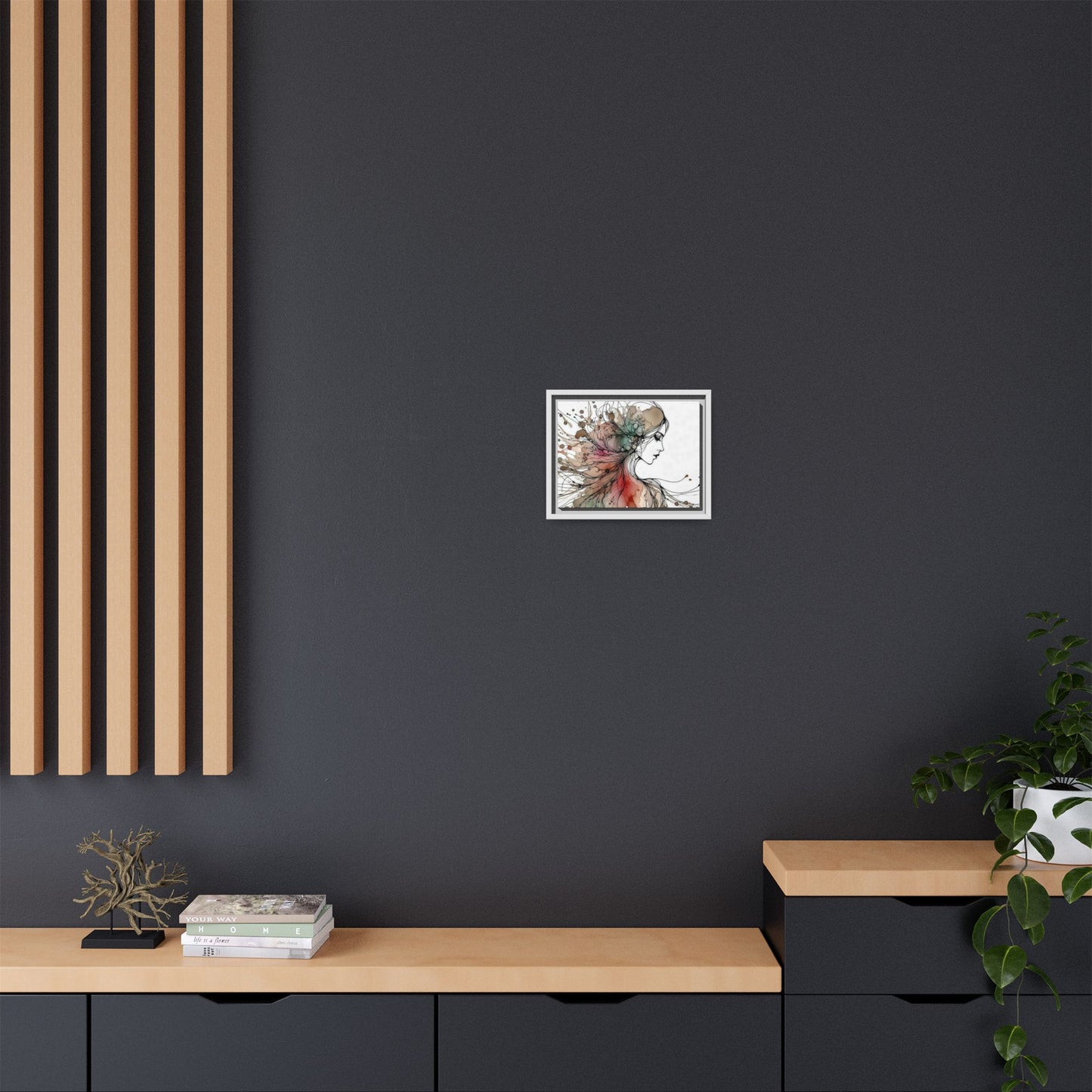 Matte Canvas, Framed (Multi-color) - Girl Whispers