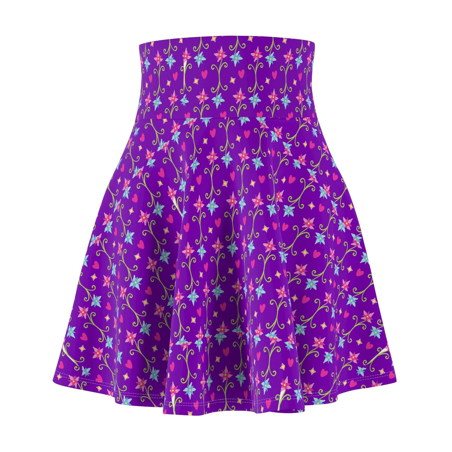 Vibrant Floral Women's Skater Skirt, Everyday Wear, Spring Fashion, Casual Outfits, Dance Apparel, Gift for Her