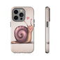 Cute Snail Phone Case — Pink Heart Cartoon Protective iPhone Cover