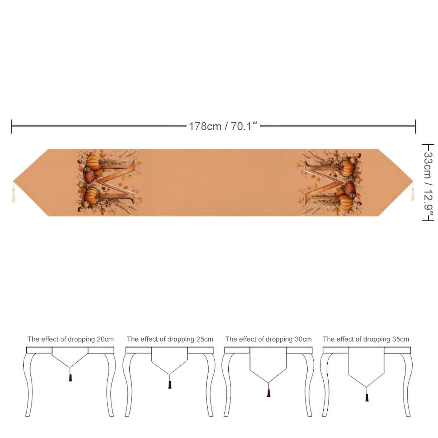 Table Runner   - Letter M