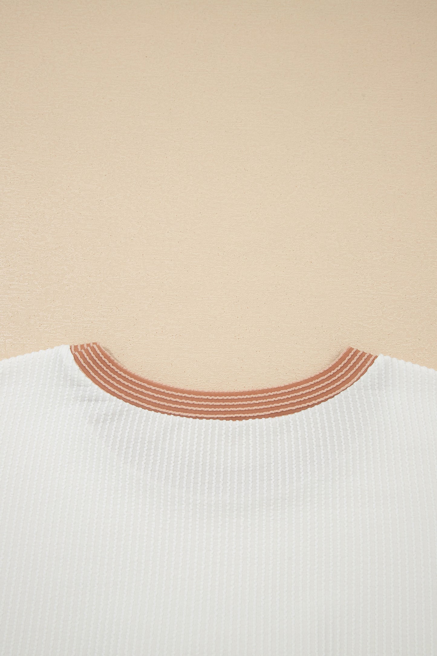 Bowknot Applique Plus Size Ribbed Top