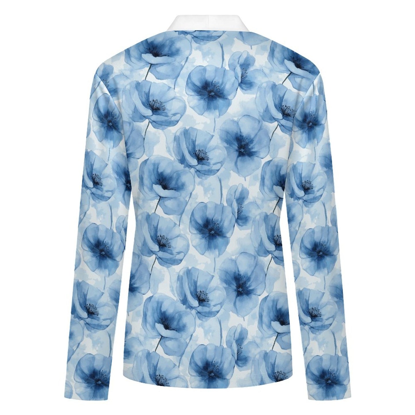 Women's Lightweight Cardigan Blue Flowers
