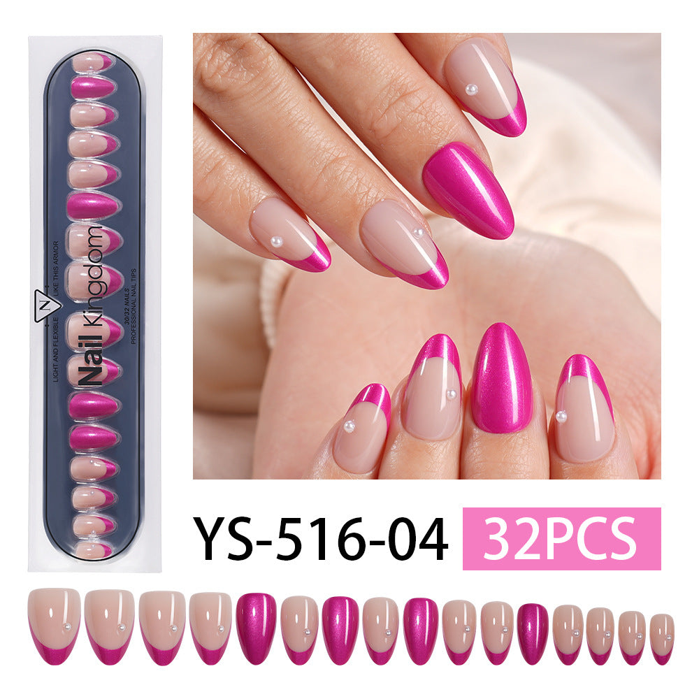 "Champagne Gold 3D Swirls" - Elegant 32Pcs Press-On Nails Set – Image 9