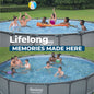 Power Steel 18’ x 48” Round Above Ground Pool Set