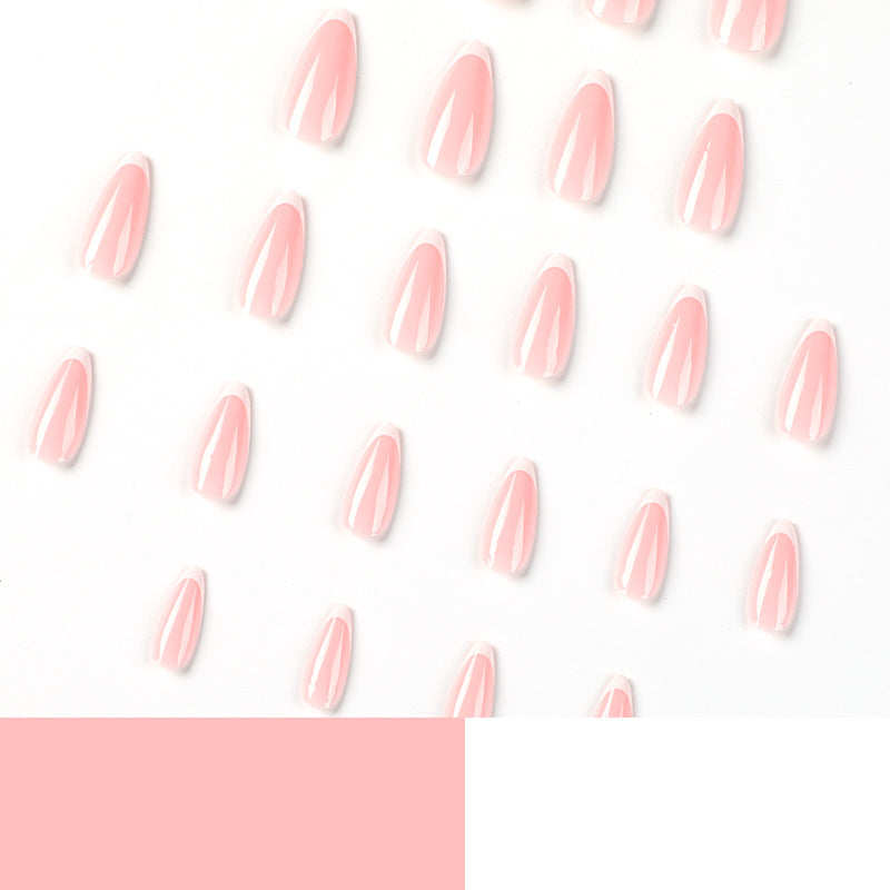 press on nails wholesale simple white edge French manicure patch press on nails wholesale fake nails press on – Image 4