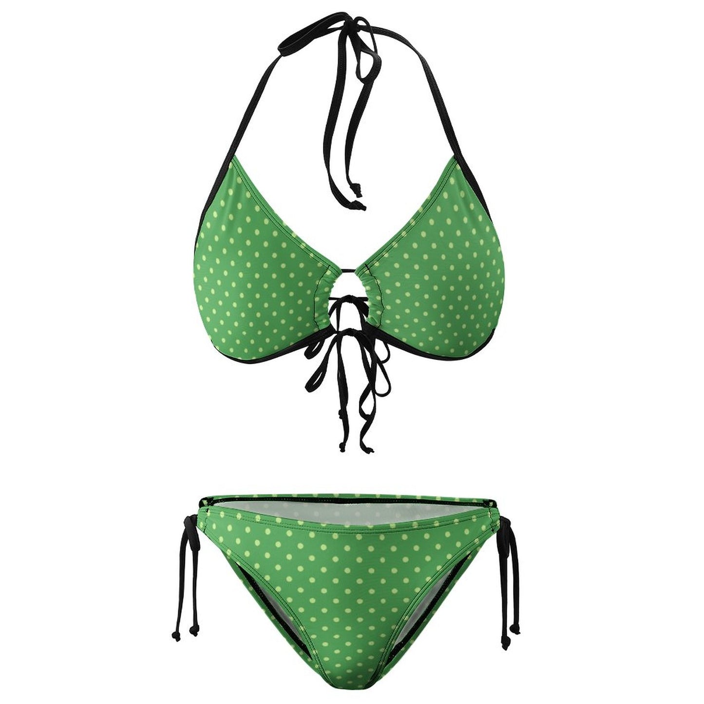 Halter Tie Front Bikini Set