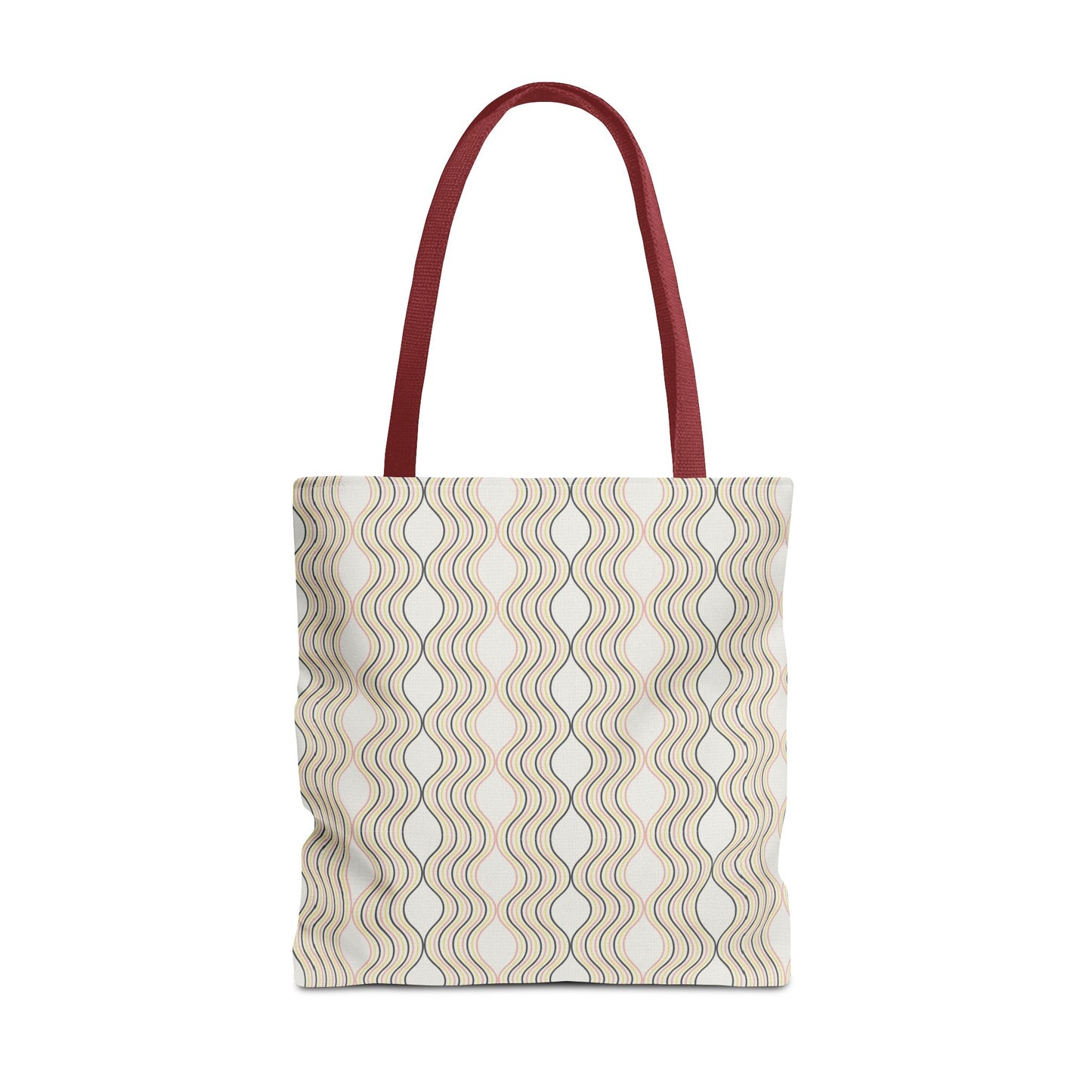 Waves Pattern Tote Bag, Boho Chic Handbag, Everyday Carry, Beach Bag, Gift for Her, Eco-Friendly Style