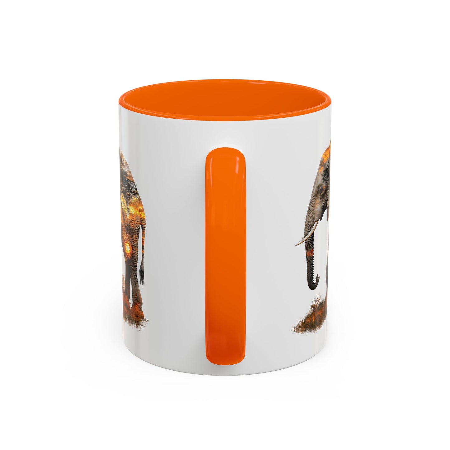 Elegant Elephant Accent Coffee Mug - Nature Lover Gift, Animal Lover Mug