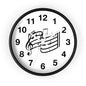 Music Notes Wall Clock — Black & White Treble Clef Timepiece for Music Lovers