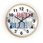 Patriotic Wall Clock - "Bed, White, and Blue" - Home Decor