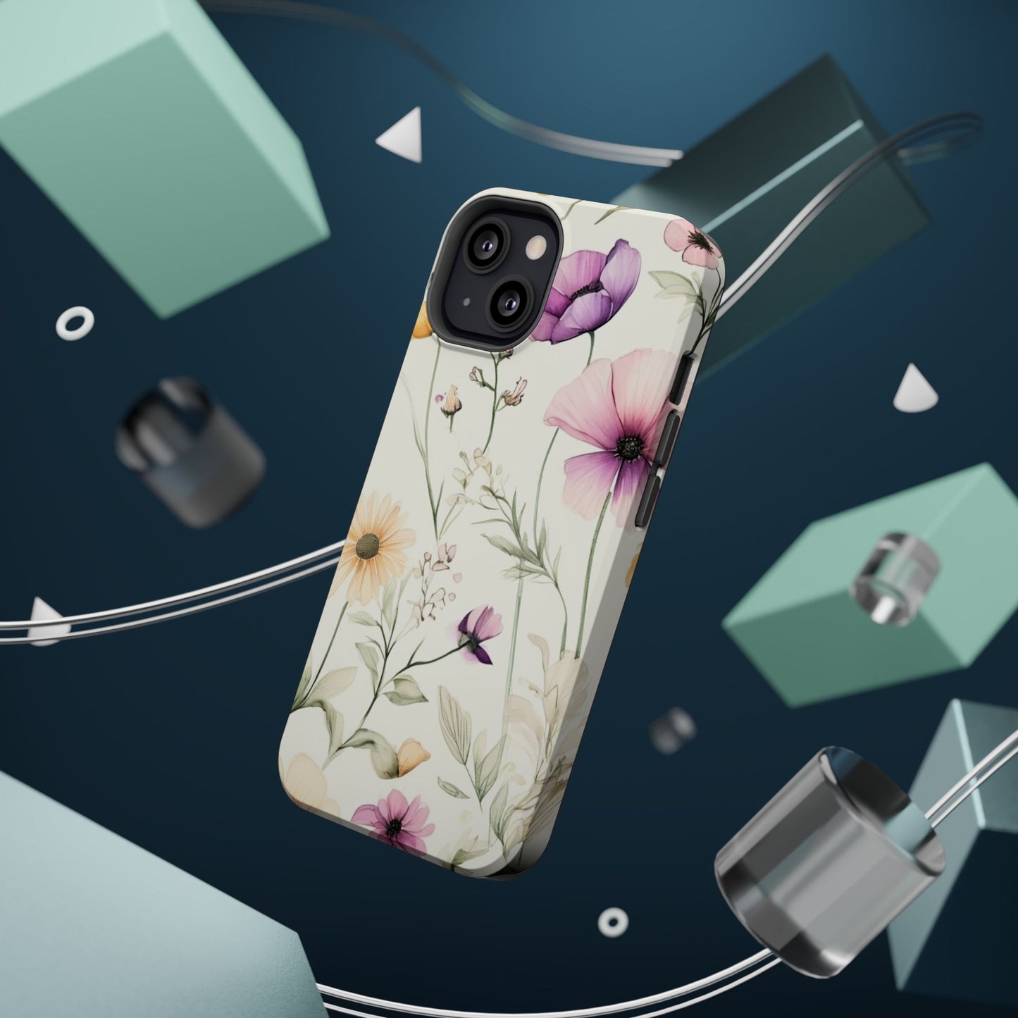 Floral Watercolor Magnetic Impact-Resistant Phone Case