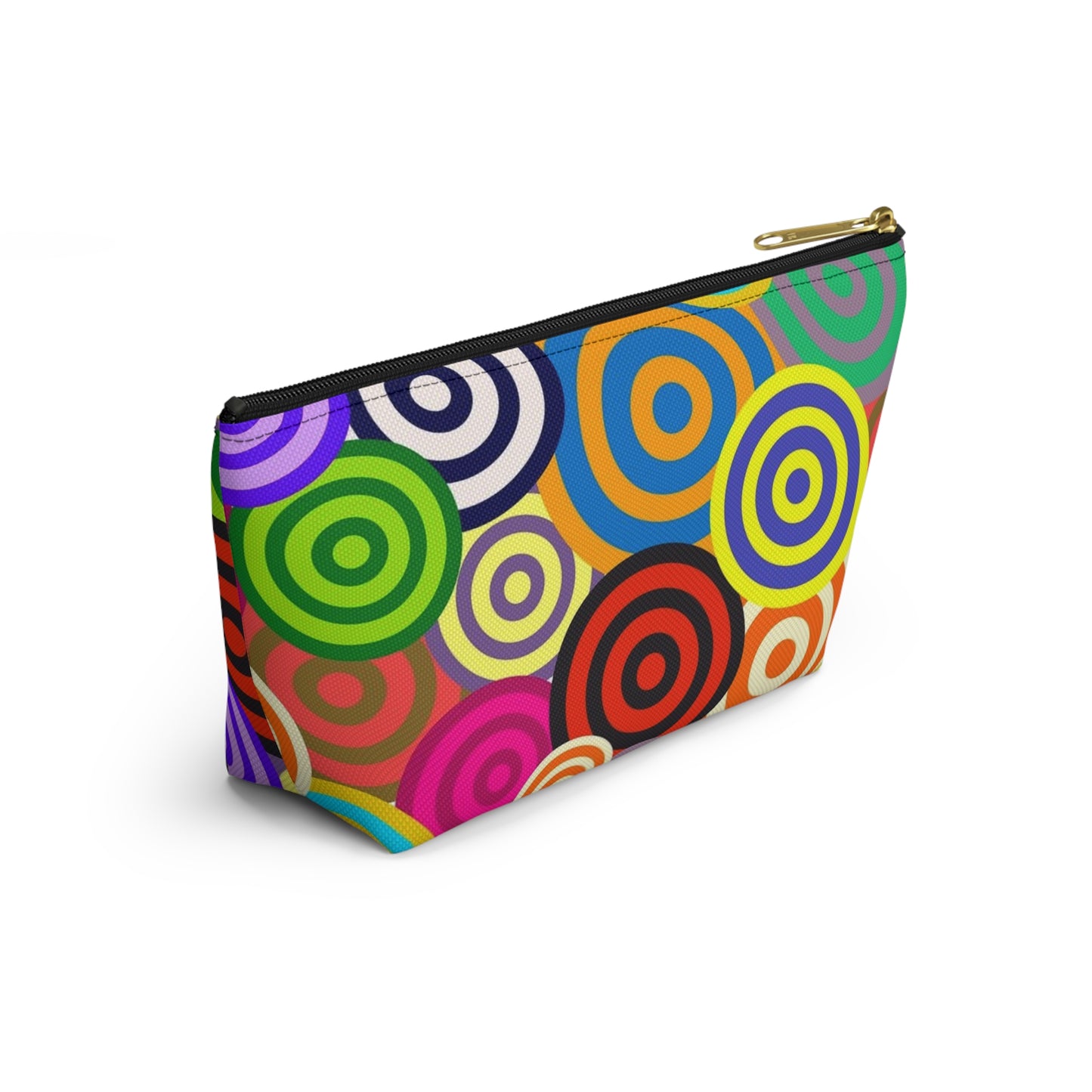 Colorful Circle Accessory Pouch | Cosmetic Bag, Makeup Organizer, Travel Pouch, Fun Gift, Party Favor