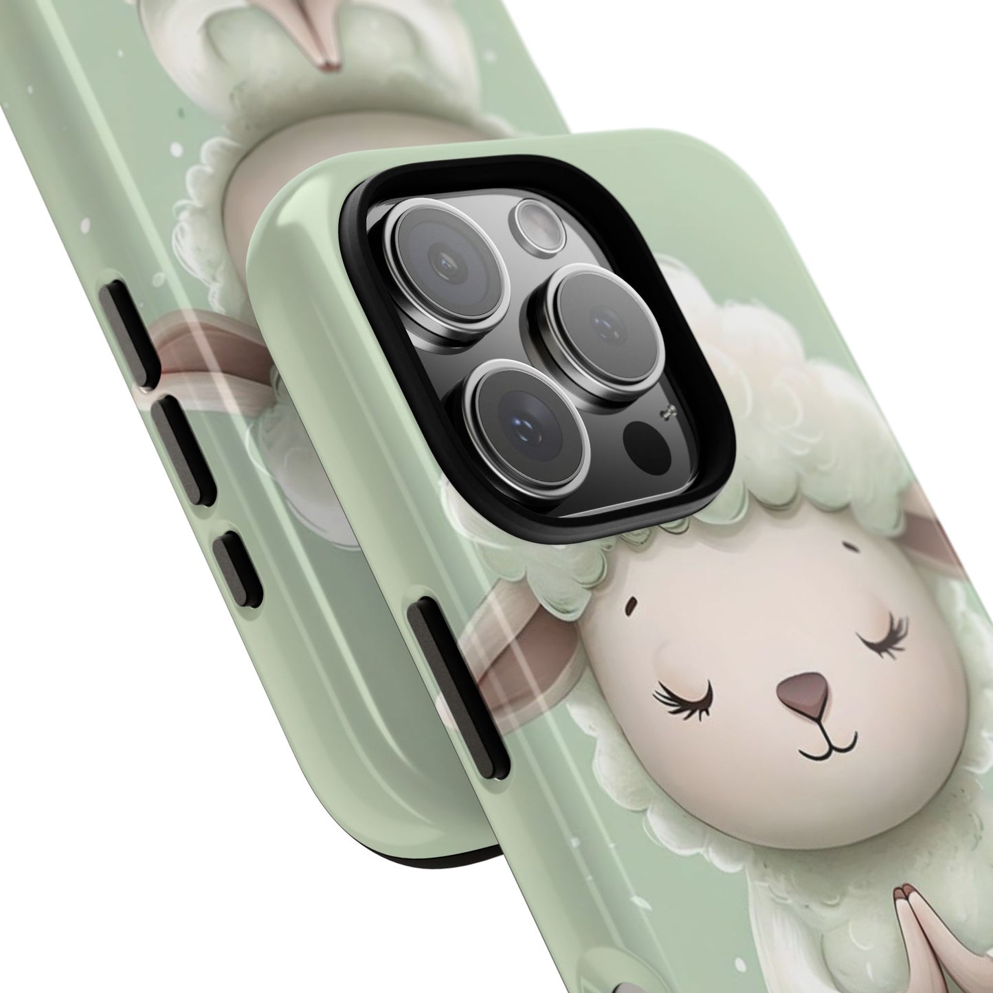 Meditating Lamb Phone Case — Cute Pastel Protective iPhone Cover